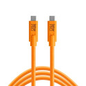 USB Cable - Tether Tools Pro USB-C USB-C 3m Fully Shielded Orange/Black