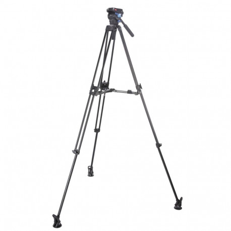 Tripod - Leofoto VT-20+LF-75 Adjustable Legs Quick-Release Plate Black