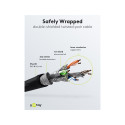 Goobay RJ45 patch-kaabel CAT 6A S/FTP (PiMF), 500 MHz, CAT 7 toorkaabliga, must 1.5 m