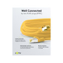 Goobay RJ45 patch-kaabel CAT 6A S/FTP (PiMF), 500 MHz, CAT 7 toorkaabliga, kollane 10 m