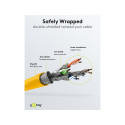 Goobay RJ45 patch-kaabel CAT 6A S/FTP (PiMF), 500 MHz, CAT 7 toorkaabliga, kollane 10 m