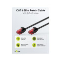 Goobay CAT 6 Slim Patch kaabel U/UTP, must 3 m