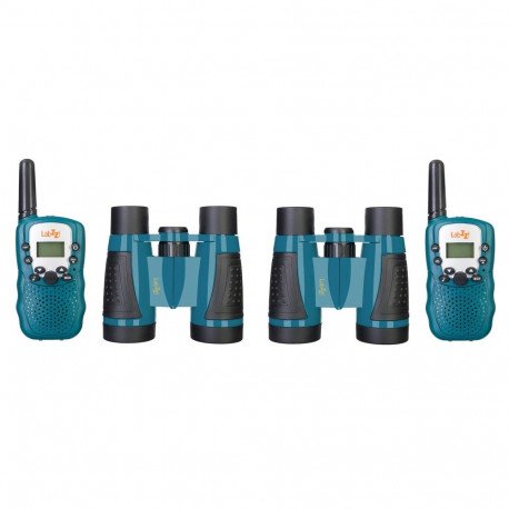 Walkie Talkie and Binoculars Set, Levenhuk LabZZ WTT10, Blue