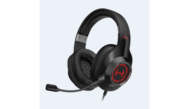 Edifier G2 II juhtmega ülepea mängurikõrvaklapid mikrofoniga mürasummutusega must/punane