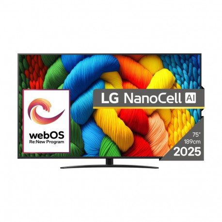 LG NanoCell AI 75NANO81A3A teler 190,5 cm (75") 4K Ultra HD nutiteler Wi-Fi must