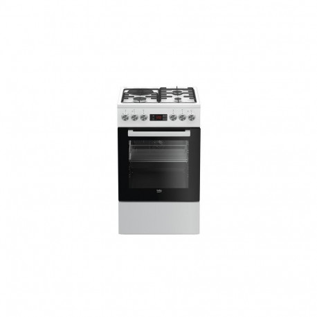 Beko FSE53320DWCS Freestanding cooker Electric Gas Black, White