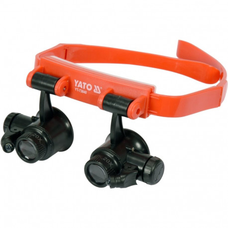 Yato Pea-Monteeritud Suurendusklaas LED Valgusega YT-73840, 10x, 15x, 20x, 25x, 2 LED, akrüül, ABS, 