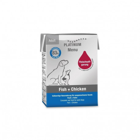 Dog Food - PLATINUM Menu Adult Fish+Chicken Wet Grain-Free 185g