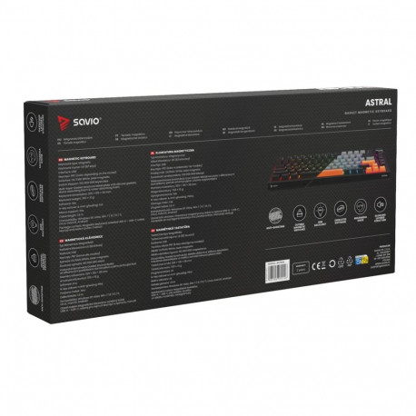 Gaming Keyboard - Savio ASTRAL BLACK JADE USB QWERTY RGB Black