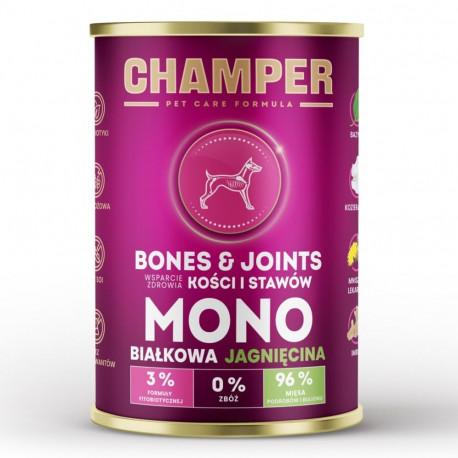 Dog Food - CHAMPER Bones & Joints Lamb Wet 400g