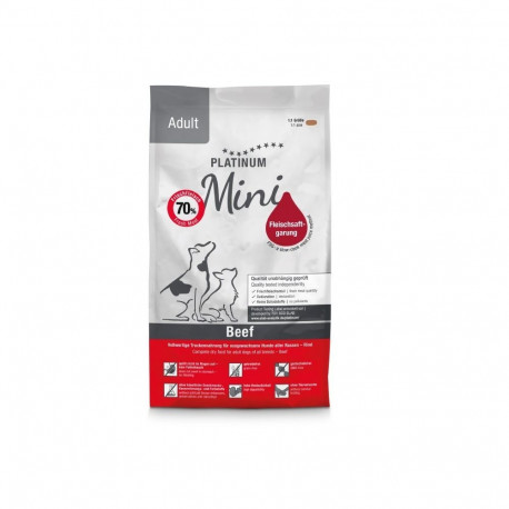 Dog Food - PLATINUM Adult Beef Mini Semi-Moist 900g