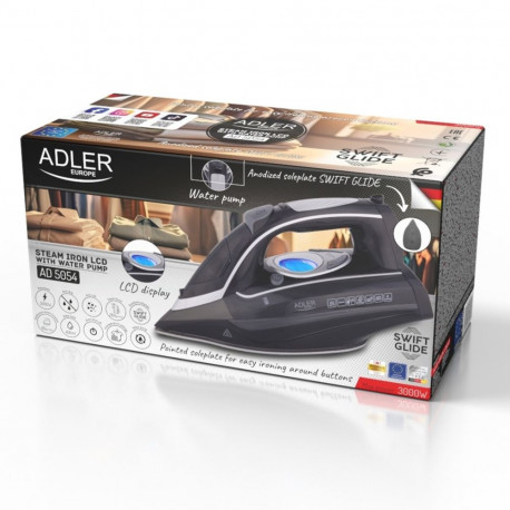 Iron - Adler AD 5054 Steam Iron 260g/min Steam Boost 0.45L Water Tank
