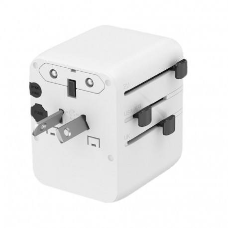 Adapter - Gembird TPA-1A2C20-01-W Universal Travel Power Adapter 20W White