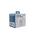 Adapter - Gembird TPA-1A2C20-01-W Universal Travel Power Adapter 20W White