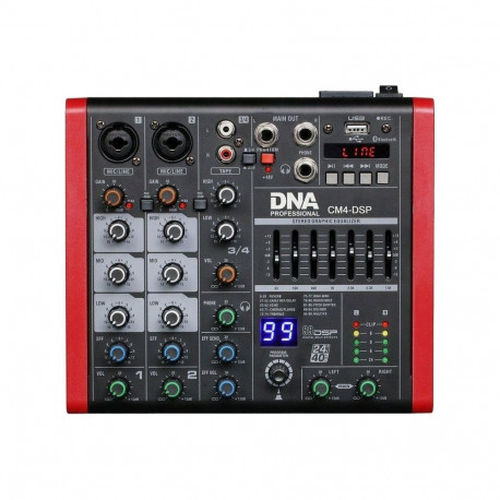 Audio Mixer DNA CM4-DSP 4-Channel Bluetooth with MP3 Player