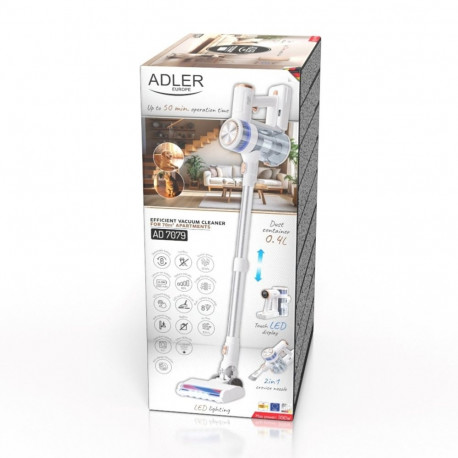 Cordless Vacuum Cleaner - Adler AD 7079 Brushless Motor 2200 mAh Battery
