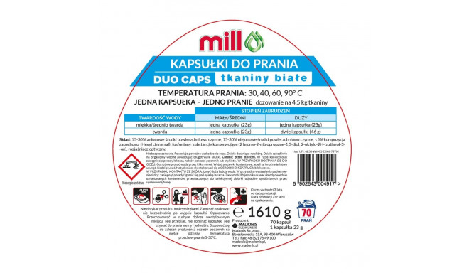 Laundry Capsule - MADONIS MILL PRO 2k 70 pcs White