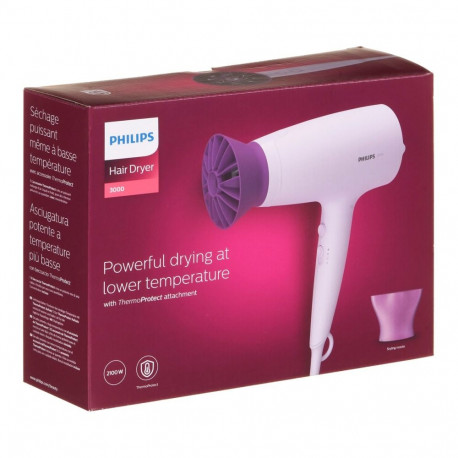 Hair Dryer - Philips 3000 Series BHD341/10 2100W 6 Speed Levels Lilac