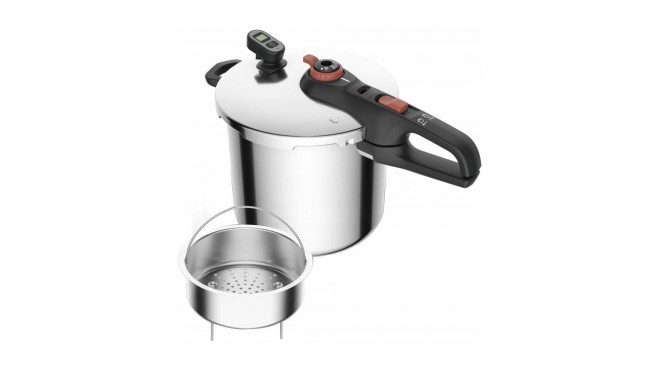 Pressure Cooker Tefal Secure 8L with Countdown Timer and Steaming Basket