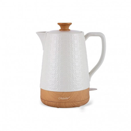 Electric Kettle - Maestro MR-076 1.8 L 1800 W White, Wood