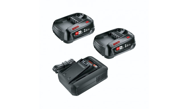 Bosch Starter-Set 18V 2x 2,5AH Akku + Ladegerät