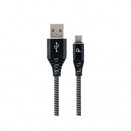 Gembird CABLE USB-C 1M BLACK/WHITE/CC-USB2B-AMCM-1M-BW