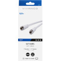 Vivanco cable SAT F 5m, white