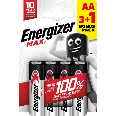 Energizer battery Max Alkaline AA CHP4 3+1