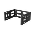 FOLDING BRACKET WALL-MOUNT 19" 4U 497X400/240 BLACK LANBERG
