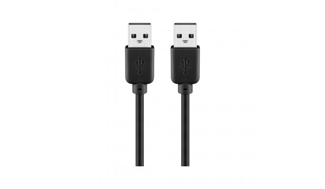 Goobay USB-A kaabel, 1.8 m, must (10 tk)