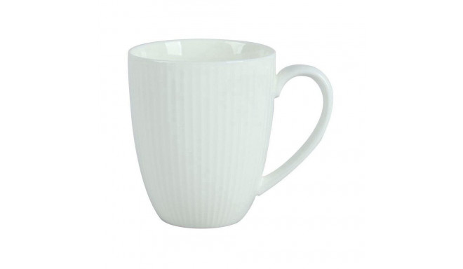 MUG VERTICAL LINES WHITE 370ML