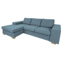 Nurgadiivan DAGMAR 237x90/146xH86cm, helesinine