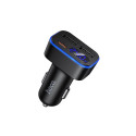 Car charger Hoco with LCD 2xUSB A + 1xUSB C PD QC3.0 42W Z63A black