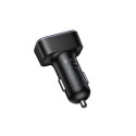 Car charger Hoco with LCD 2xUSB A + 1xUSB C PD QC3.0 42W Z63A black