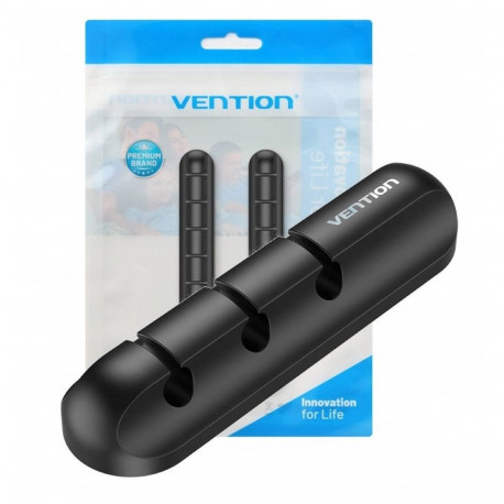 Vention 5-port cable organiser, 2 pcs, black