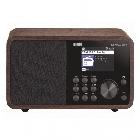Imperial DAB+ ja analoograadio DABMAN i170 kaasaskantav, must, puit