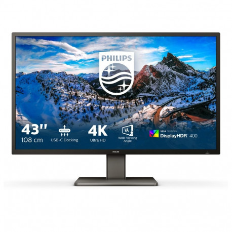Philips arvutimonitor P Line 439P1/00 108cm (42.5") 3840 x 2160 pixels 4K Ultra HD LCD, must