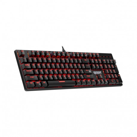The QUEST GK-596 is a budget-friendly, compact mechanical gaming keyboard designed 
