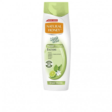 Natural Honey shampoon Wash & Go rasustele juustele 400ml