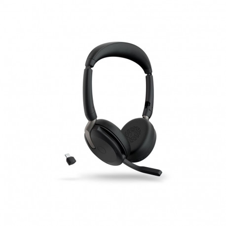JABRA Evolve2 65 Flex UC Stereo Headset on-ear Bluetooth wireless active noise cancelling USB-C blac