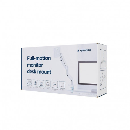 Monitor Mount - Gembird MA-DA1-04 Full-motion Arm 17"-32" 10kg White