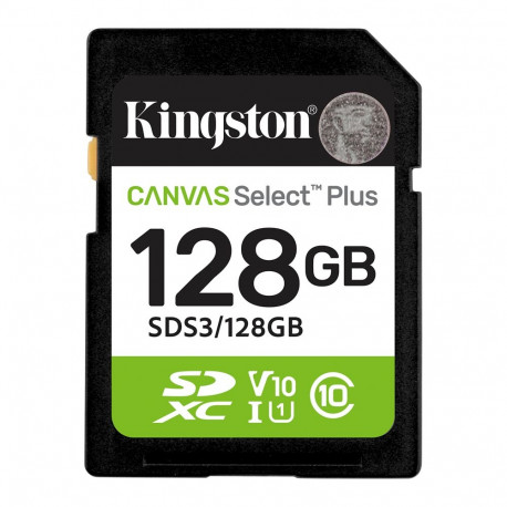 Kingston 128GB SDXC Canvas Select Plus Gen3 150MB/s C10 UHS-I U1 V10
