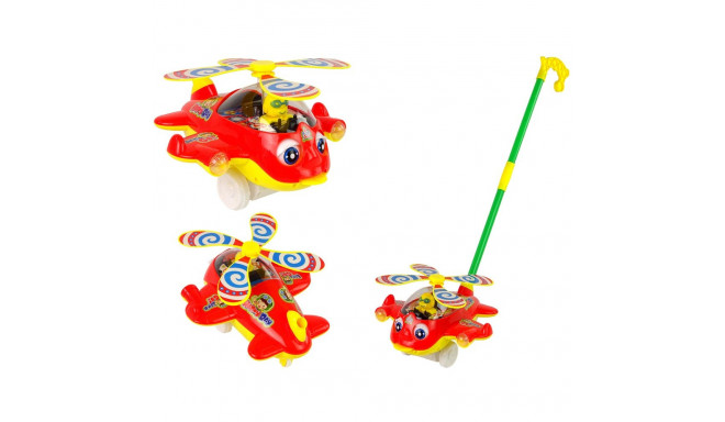 Samolot lükatav kelluke pulk punane