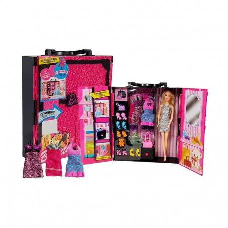 Szafa Modowa dla Lalek Walizka Różowa