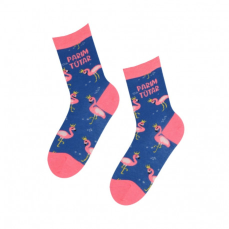 SOKISAHTEL PARIM TÜTAR sinised flamingodega sokid 444