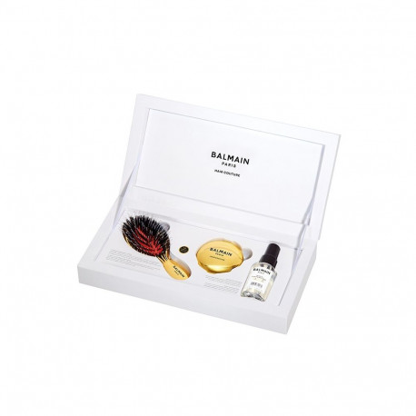 BALMAIN HAIR kullaga kaetud mini juuksehari / Mini 14K Golden Spa Brush Set