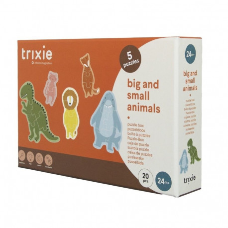 Trixie Puzzle Box Big and Small Animals 24m+