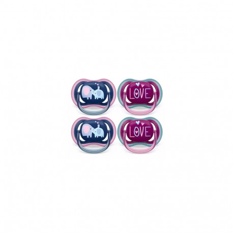 Philips Avent Ultra Air Deco SCF349/22 Pacifier 18m+ for girls 4pcs