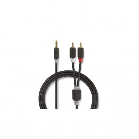 Nedis Aux Audio Cable 3.5 mm -> 2x RCA 3m Black