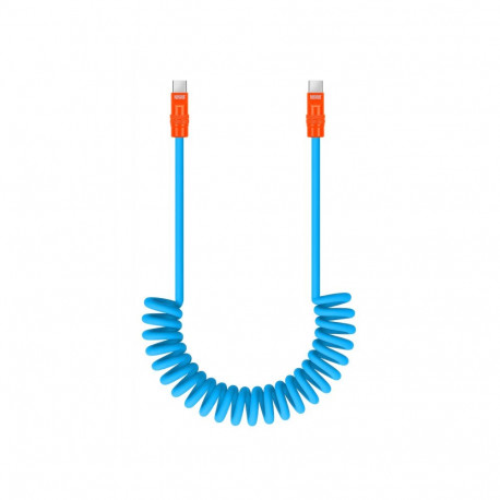Newell USB-C - USB-C 100 W cable, 1.5 m, Silicone, Spiral, Blue-Orange